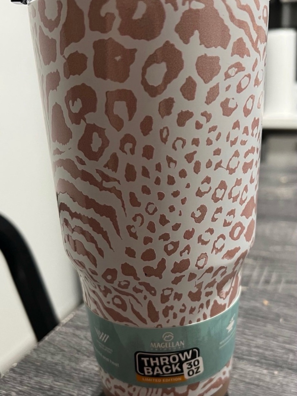 Magellan Outdoors 30oz Throwback Leopard Print Tumbler in Pink and White
